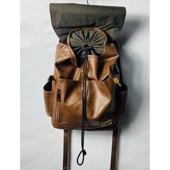 LXY Vegan Leather Laptop backpack, Vintage, USB charging port, Multiple pockets - Picture 7 of 9